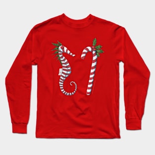 Christmas Seahorse Long Sleeve T-Shirt